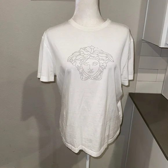 NWT Versace Medusa studded embellished logo Tshirt tee - Picture 2 of 9